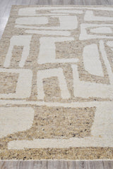 Exquisite Rugs Tahoe Hand-knotted Wool 5558 Beige/Ivory 8' x 10' Area Rug