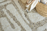 Exquisite Rugs Tahoe Hand-knotted Wool 5558 Beige/Ivory 8' x 10' Area Rug