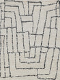 Exquisite Rugs Tahoe Hand-knotted Wool 5559 Ivory/Black 8' x 10' Area Rug