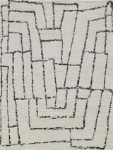 Exquisite Tahoe Hand-knotted Wool Ivory/Black Area Rug 8.0'X10.0' Rug