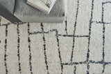 Exquisite Rugs Tahoe Hand-knotted Wool 5559 Ivory/Black 8' x 10' Area Rug