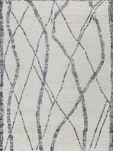 Exquisite Tahoe Hand-knotted Wool Ivory/Black Area Rug 8.0'X10.0' Rug