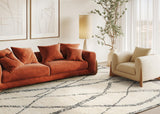 Exquisite Rugs Tahoe Hand-knotted Wool 5560 Ivory/Black 10' x 8' Area Rug