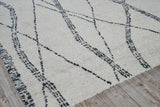Exquisite Rugs Tahoe Hand-knotted Wool 5560 Ivory/Black 10' x 8' Area Rug