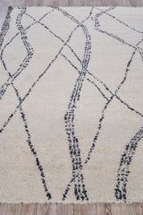 Exquisite Rugs Tahoe Hand-knotted Wool 5560 Ivory/Black 10' x 8' Area Rug