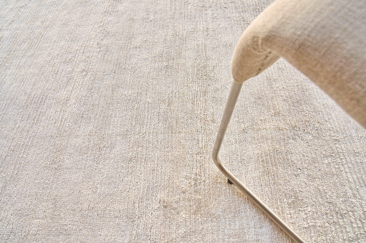 Exquisite Rugs Tangaro Hand-loomed Bamboo Silk/Banana Silk 4435 Light Beige 10' x 14' Area Rug