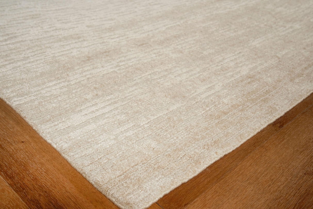 Exquisite Rugs Tangaro Hand-loomed Bamboo Silk/Banana Silk 4436 Light Beige 9' x 12' Area Rug