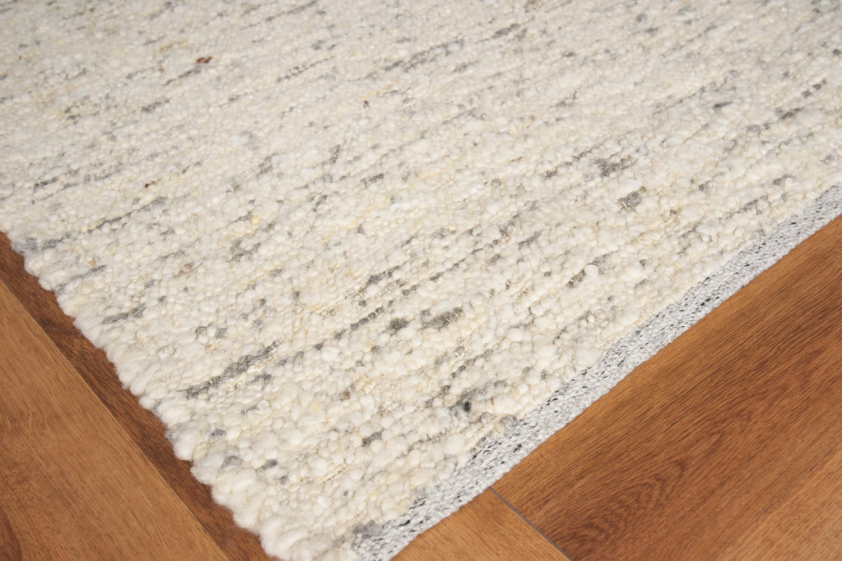 Exquisite Rugs Tocayo Flatweave New Zealand Wool 4573 Ivory/Gray 10' x 14' Area Rug