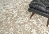 Exquisite Rugs Tuscany Hand-loomed Wool/Bamboo Silk 4106 Brown 10' x 14' Area Rug