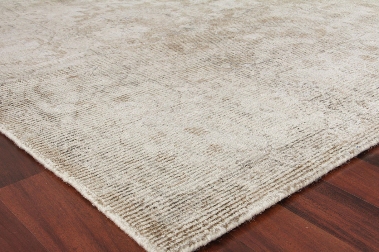 Exquisite Rugs Tuscany Hand-loomed Wool/Bamboo Silk 4106 Brown 10' x 14' Area Rug