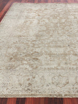 Exquisite Rugs Tuscany Hand-loomed Wool/Bamboo Silk 4106 Brown 10' x 14' Area Rug