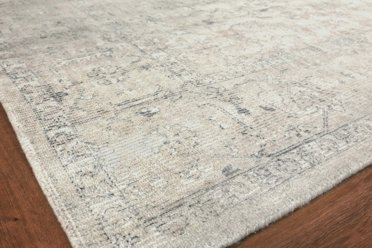 Exquisite Rugs Tuscany Hand-loomed Wool/Bamboo Silk 4107 Light Beige 12' x 15' Area Rug