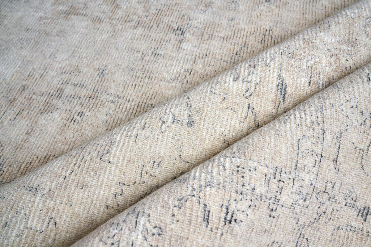 Exquisite Rugs Tuscany Hand-loomed Wool/Bamboo Silk 4107 Light Beige 12' x 15' Area Rug