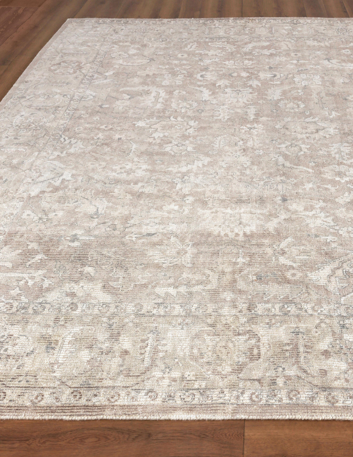 Exquisite Rugs Tuscany Hand-loomed Wool/Bamboo Silk 4108 Tan 10' x 14' Area Rug