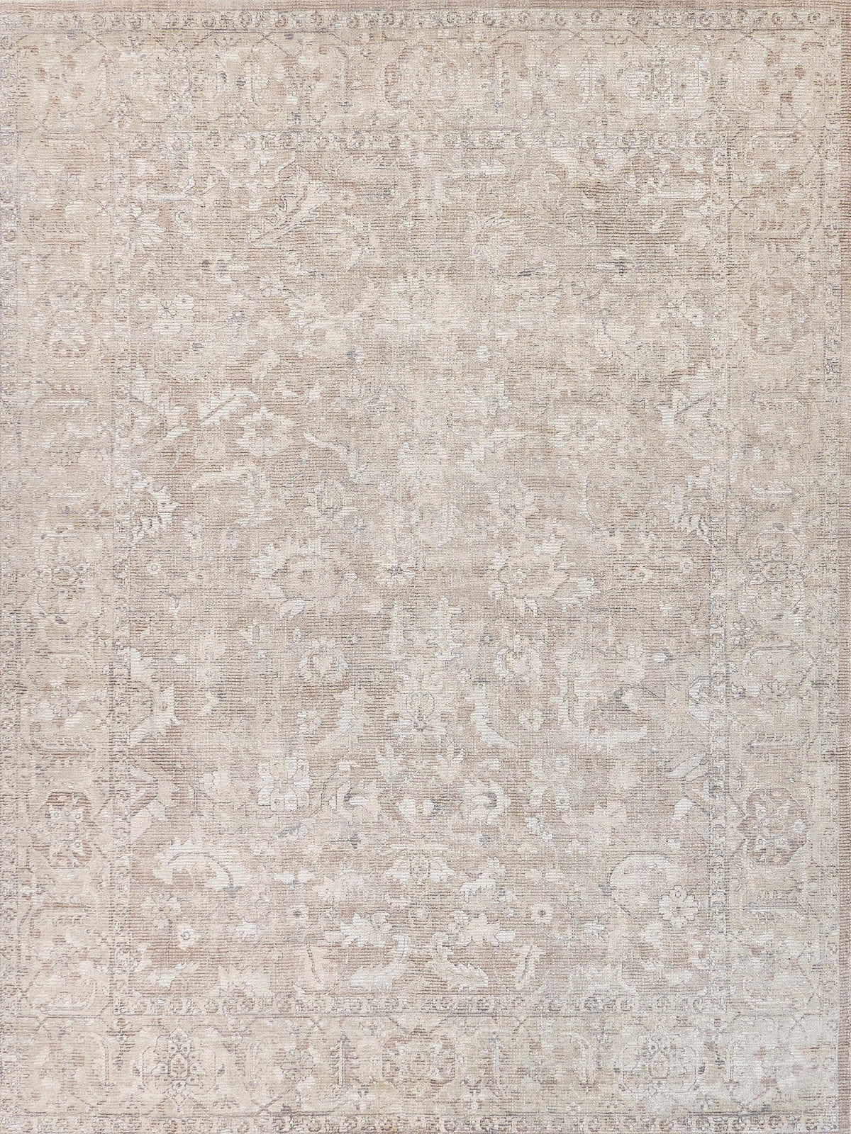 Exquisite Rugs Tuscany Hand-loomed Wool/Bamboo Silk 4108 Tan 14' x 18' Area Rug
