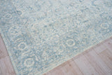 Exquisite Rugs Tuscany Hand-loomed Wool/Bamboo Silk 6341 Ivory/Blue 12' x 15' Area Rug