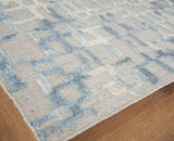 Exquisite Rugs Vista Hand-loomed Wool/Bamboo Silk 4338 Gray/Blue 12' x 15' Area Rug