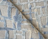Exquisite Rugs Vista Hand-loomed Wool/Bamboo Silk 4338 Gray/Blue 12' x 15' Area Rug