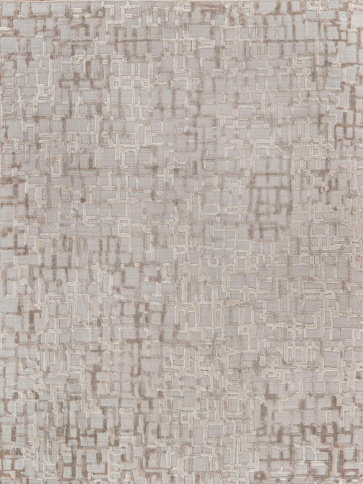 Exquisite Vista Hand-loomed Wool/Bamboo Silk Beige Area Rug 10.0'X14.0' Rug