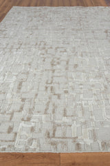 Exquisite Rugs Vista Hand-loomed Wool/Bamboo Silk 4341 Beige 14' x 10' Area Rug