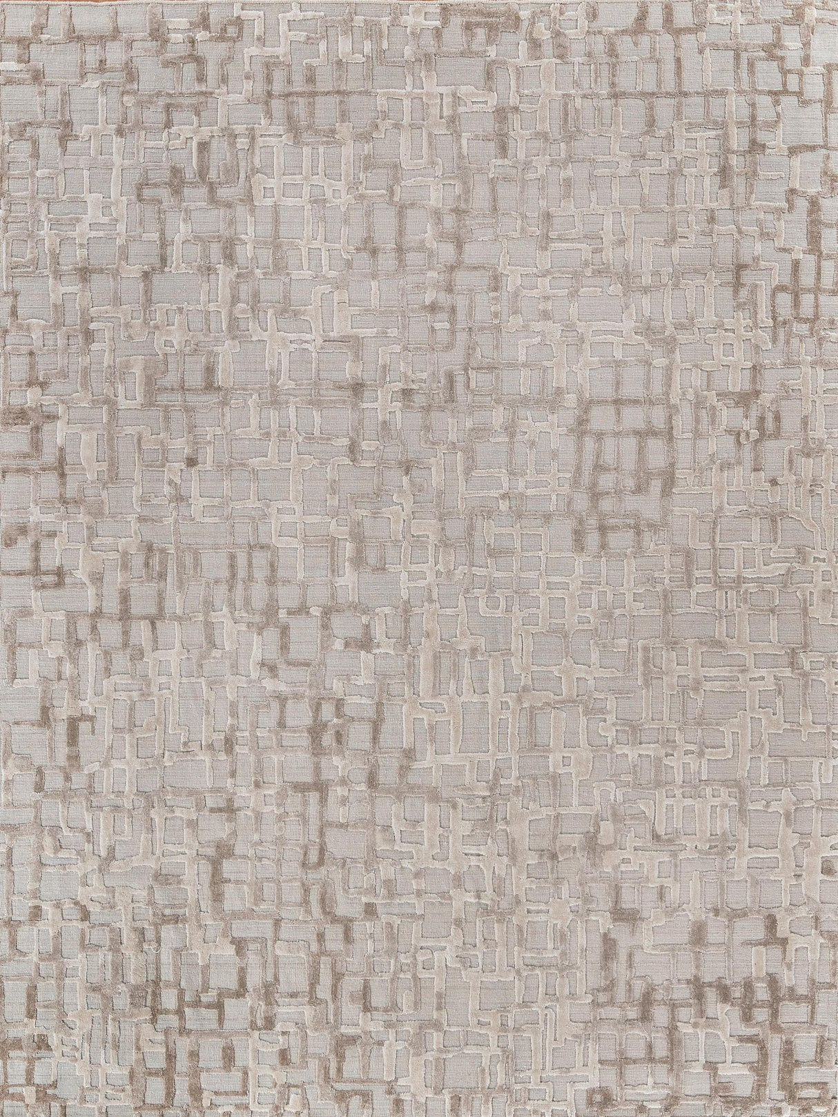 Exquisite Vista Hand-loomed Wool/Bamboo Silk Beige Area Rug 6.0'X9.0' Rug
