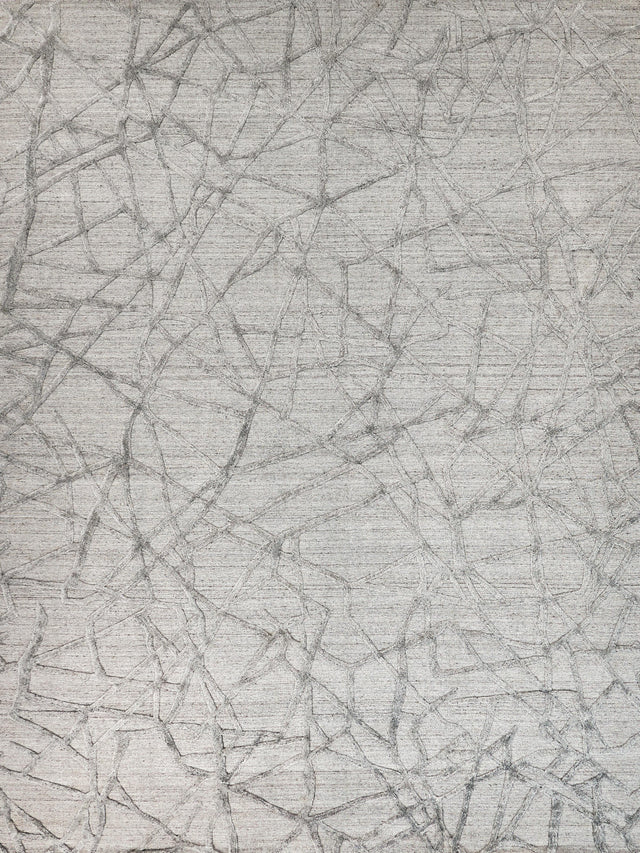 Exquisite Rugs Windsor Hand-loomed Wool/Bamboo Silk 2440 Gray 10' x 14' Area Rug