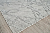 Exquisite Rugs Windsor Hand-loomed Wool/Bamboo Silk 2440 Gray 8' x 10' Area Rug