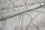 Exquisite Rugs Windsor Hand-loomed Wool/Bamboo Silk 2440 Gray 8' x 10' Area Rug