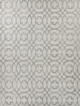 Exquisite Windsor Hand-loomed Wool/Bamboo Silk Light Silver Area Rug 12.0'X15.0' Rug
