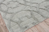 Exquisite Rugs Windsor Hand-loomed Wool/Bamboo Silk 2448 Light Silver 12' x 15' Area Rug