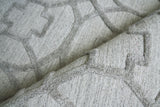Exquisite Rugs Windsor Hand-loomed Wool/Bamboo Silk 2448 Light Silver 12' x 15' Area Rug