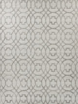 Exquisite Rugs Windsor Hand-loomed Wool/Bamboo Silk 2448 Light Silver 8' x 10' Area Rug