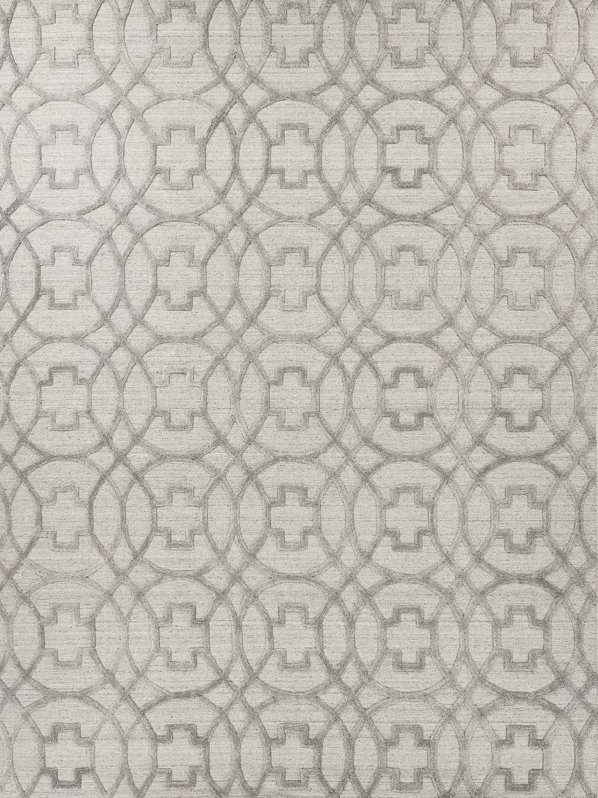 Exquisite Windsor Hand-loomed Wool/Bamboo Silk Light Silver Area Rug 8.0'X10.0' Rug