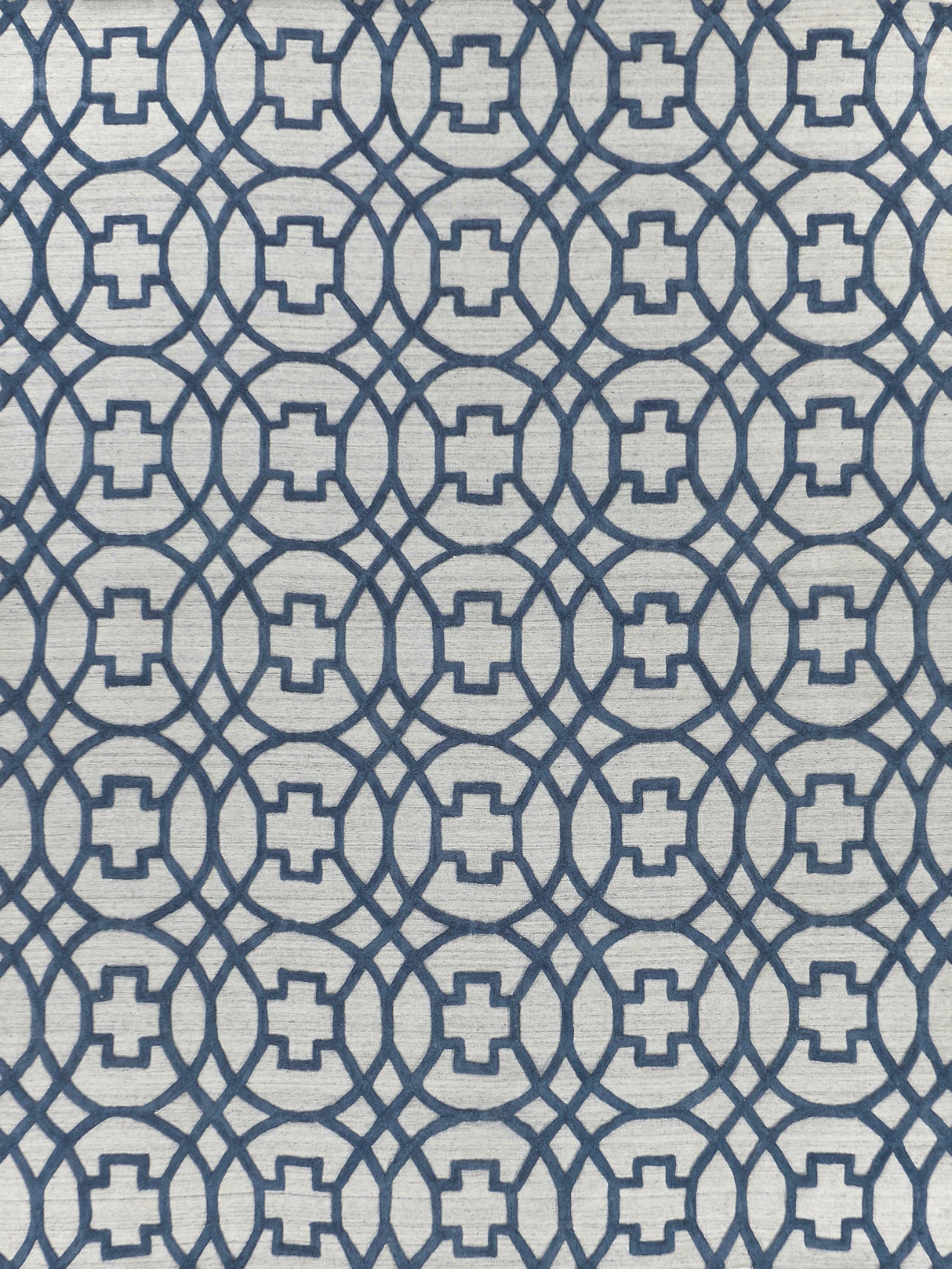 Exquisite Windsor Hand-loomed Wool/Bamboo Silk Dark Blue/Gray Area Rug 10.0'X14.0' Rug