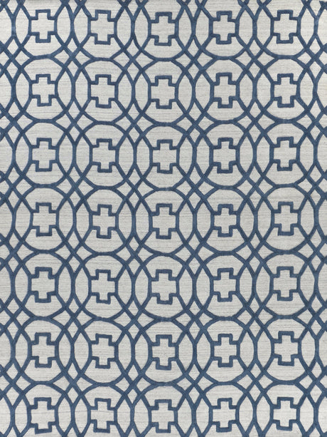 Exquisite Rugs Windsor Hand-loomed Wool/Bamboo Silk 2450 Dark Blue/Gray 6' x 9' Area Rug