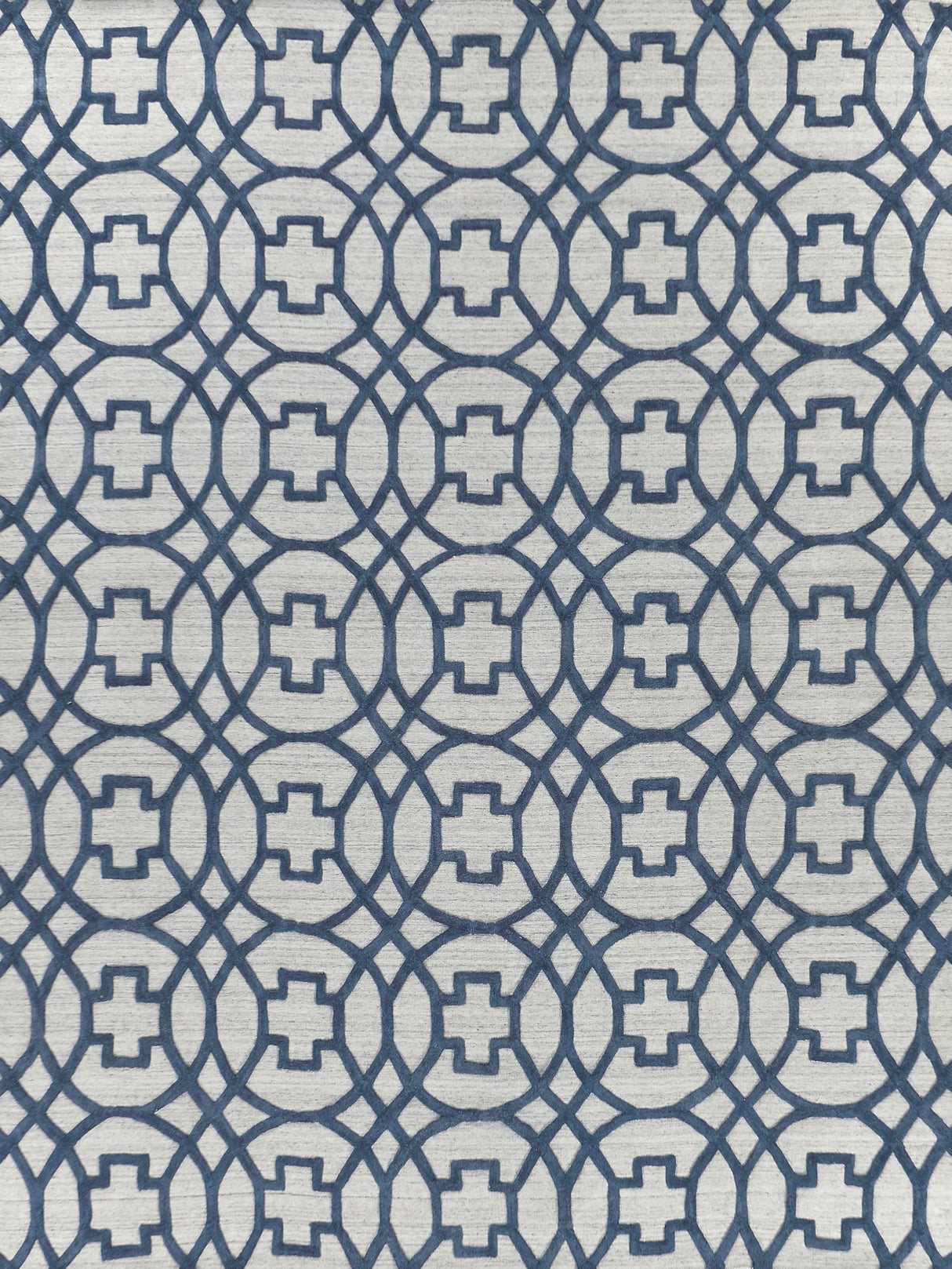 Exquisite Rugs Windsor Hand-loomed Wool/Bamboo Silk 2450 Dark Blue/Gray 8' x 10' Area Rug