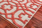 Exquisite Rugs Windsor Hand-loomed Wool/Bamboo Silk 2455 Rust/Gray 8' x 10' Area Rug