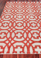 Exquisite Rugs Windsor Hand-loomed Wool/Bamboo Silk 2455 Rust/Gray 8' x 10' Area Rug
