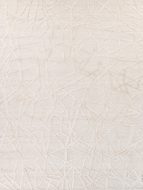 Exquisite Rugs Windsor Hand-loomed Wool/Bamboo Silk 3152 Linen/Beige 8' x 10' Area Rug