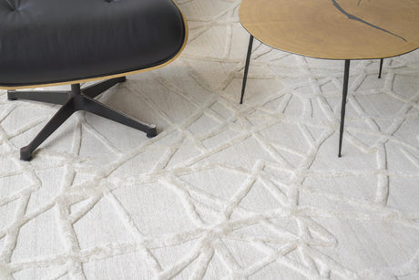 Exquisite Rugs Windsor Hand-loomed Wool/Bamboo Silk 3152 Linen/Beige 8' x 10' Area Rug