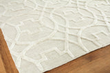Exquisite Rugs Windsor Hand-loomed Wool/Bamboo Silk 3153 Linen/Beige 12' x 15' Area Rug