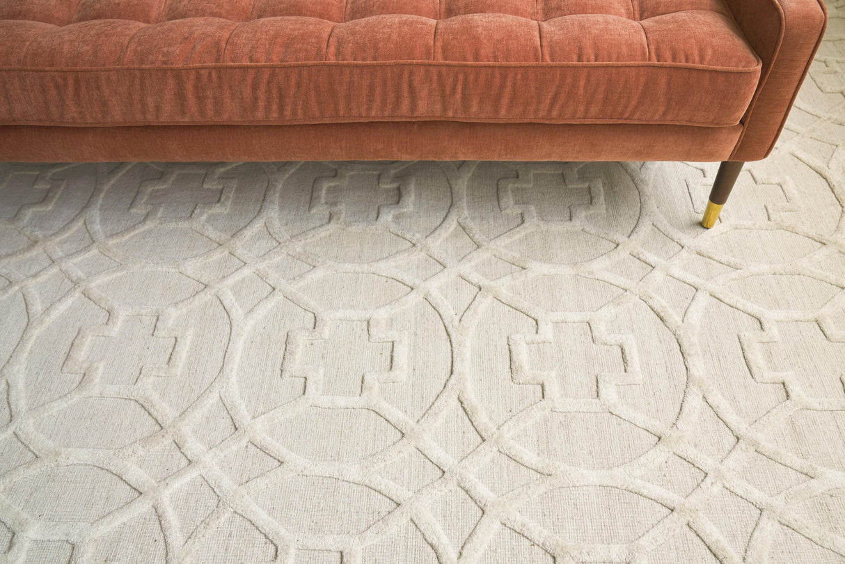 Exquisite Rugs Windsor Hand-loomed Wool/Bamboo Silk 3153 Linen/Beige 12' x 15' Area Rug