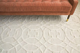 Exquisite Rugs Windsor Hand-loomed Wool/Bamboo Silk 3153 Linen/Beige 8' x 10' Area Rug