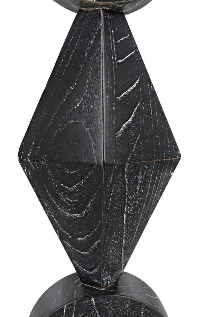 NOIR Totem Sculpture Cinder Black