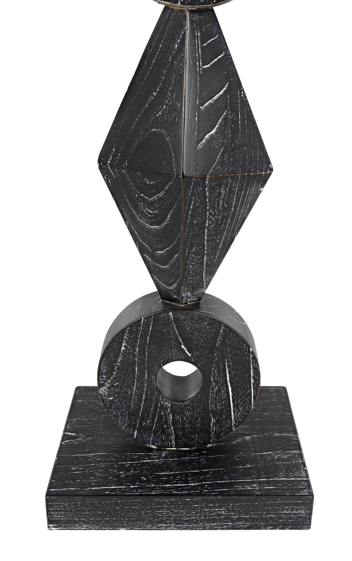 NOIR Totem Sculpture Cinder Black