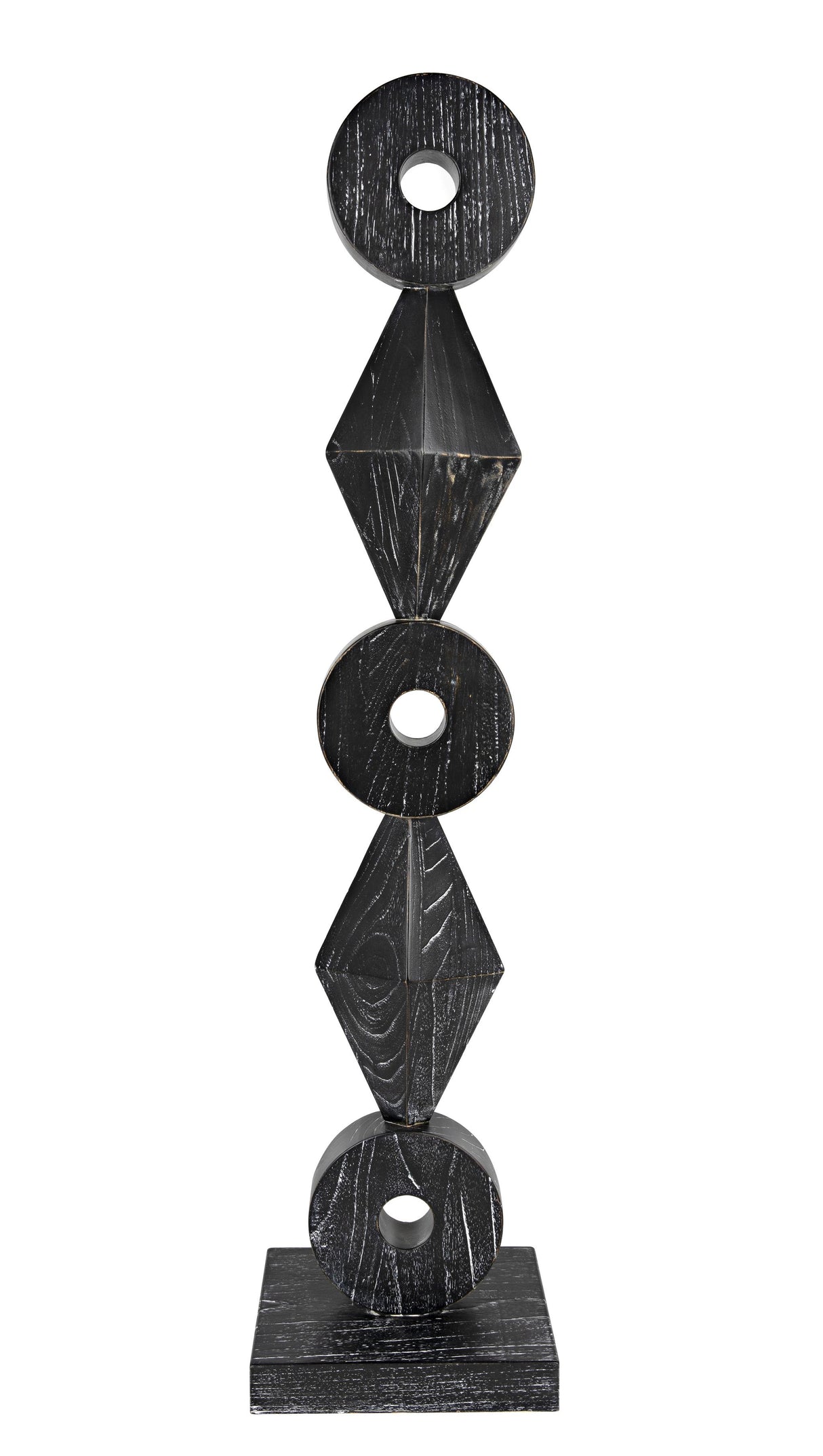 NOIR Totem Sculpture Cinder Black