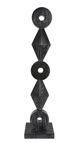 NOIR Totem Sculpture Cinder Black