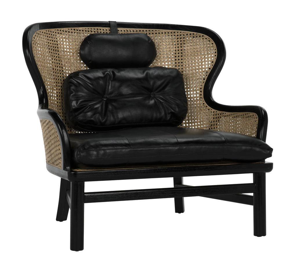 NOIR Marabu Chair Charcoal Black with Leather