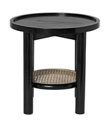 NOIR Hide Away Side Table Charcoal Black