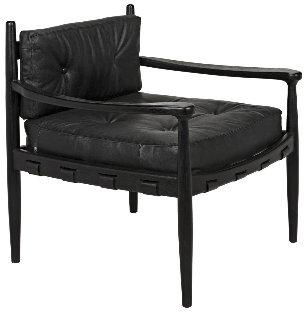 NOIR Fogel Lounge Chair Charcoal Black